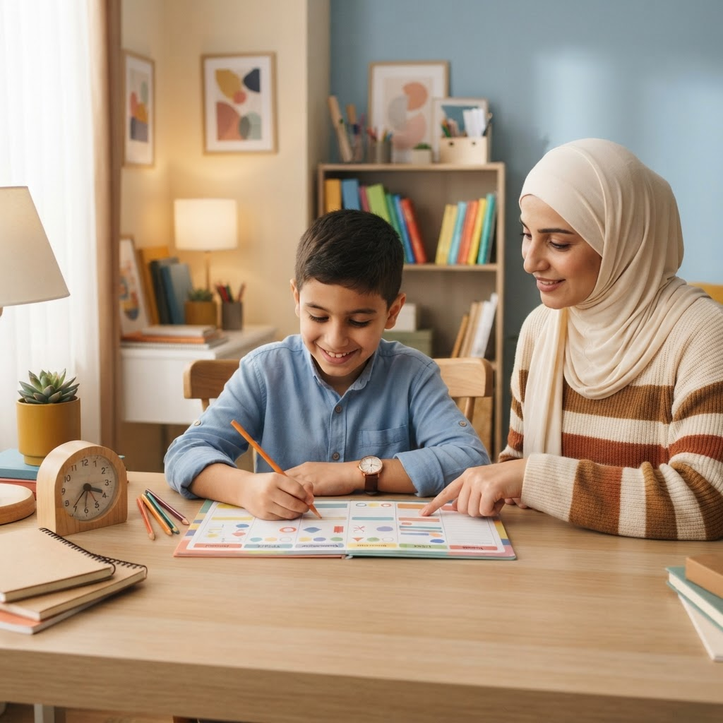 تعليم الطفل تنظيم الوقت — جدول يومي يساعده على الدراسة واللعب والنوم